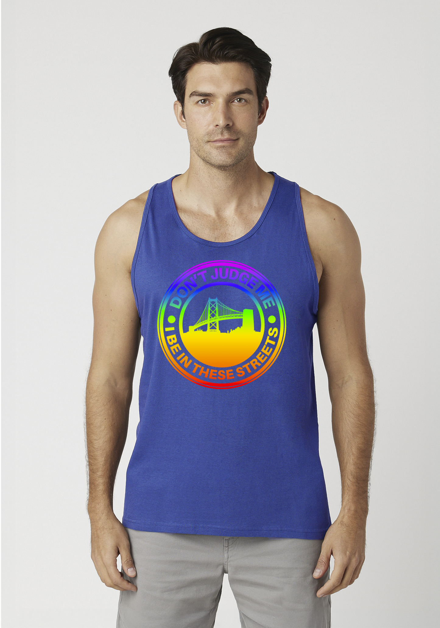 Royal Blue Men's Tank Top - The Town