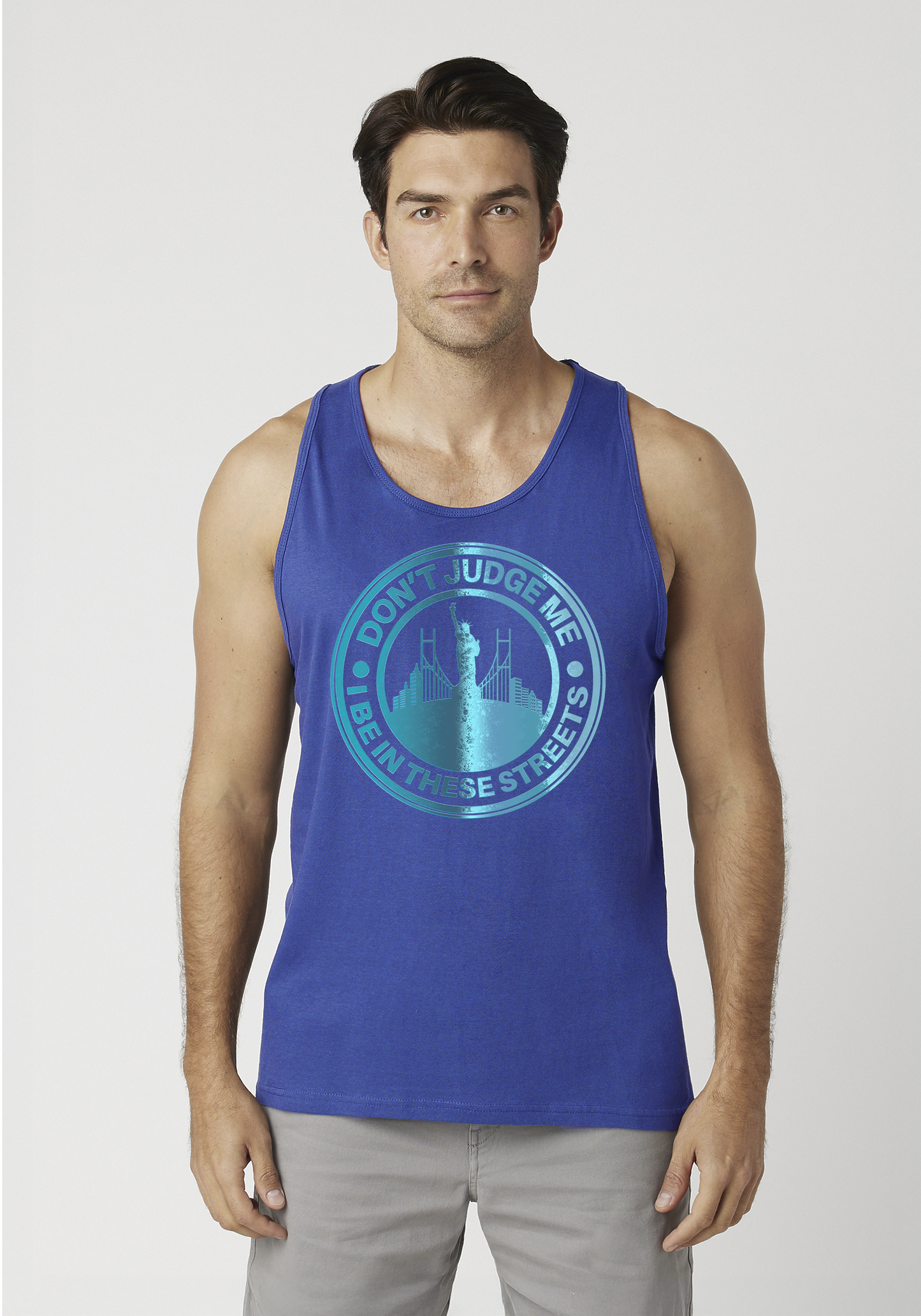Royal Blue Men's Tank Top - The City