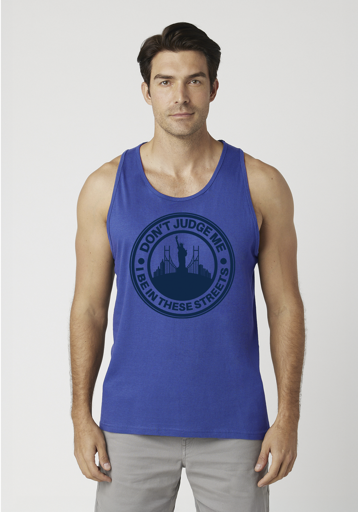 Royal Blue Men's Tank Top - The City