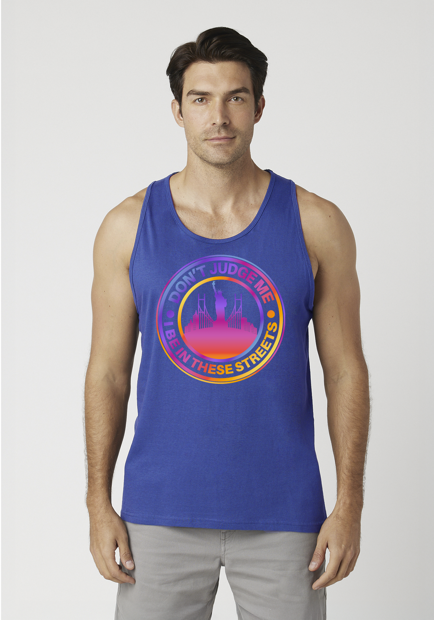 Royal Blue Men's Tank Top - The City