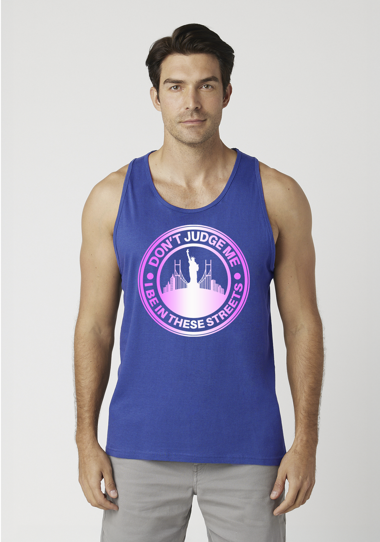 Royal Blue Men's Tank Top - The City