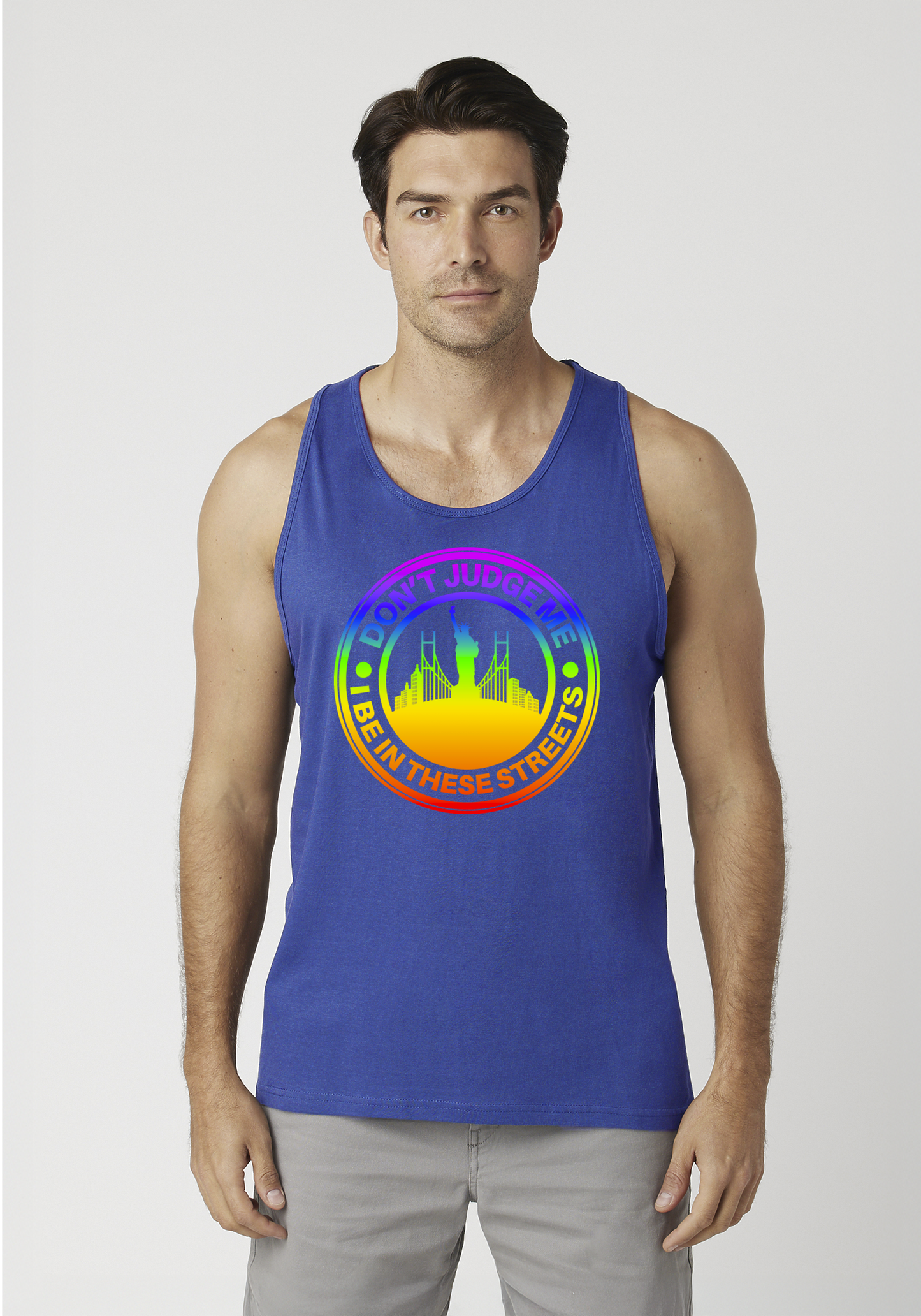 Royal Blue Men's Tank Top - The City