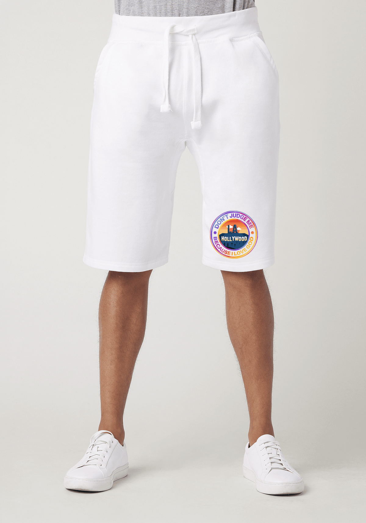 DJMC-UPLOADER:Neon Gradient:Shorts-White-GOD-LA-Neon.png