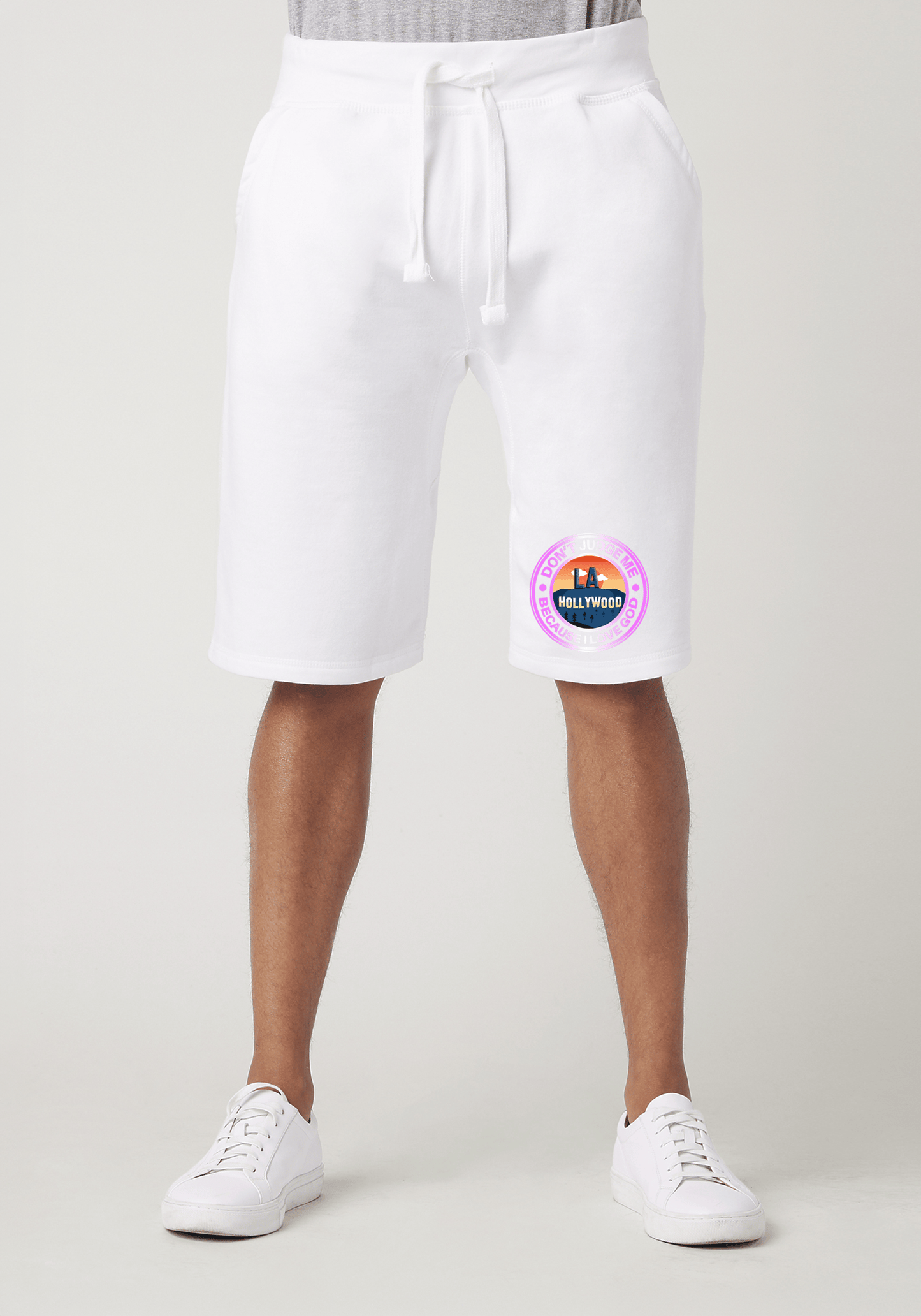 DJMC-UPLOADER:Pink-Gradient:Shorts-White-GOD-LA-PinkGradient.png