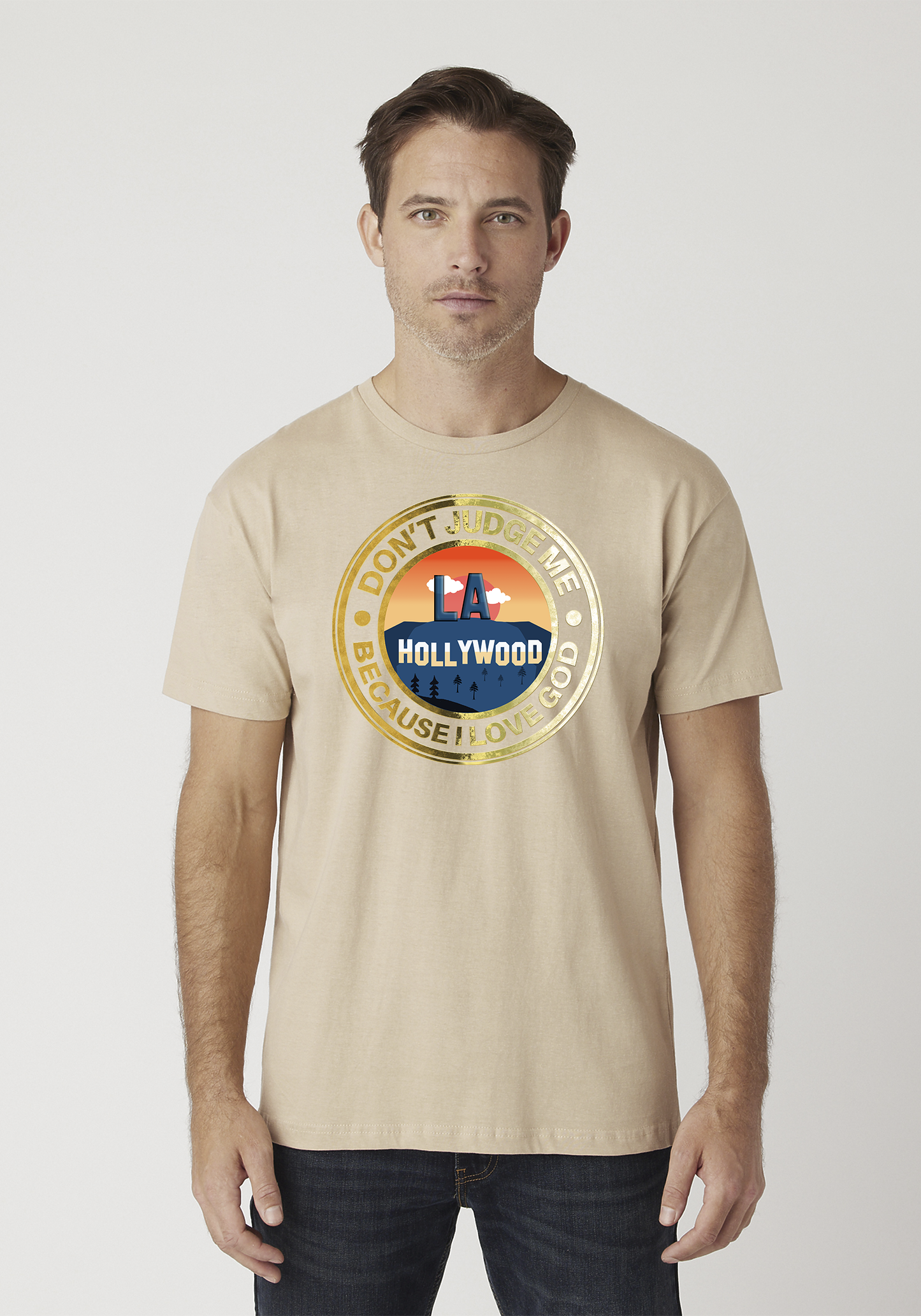 Tan Unisex Faith T-Shirt - Hollywood