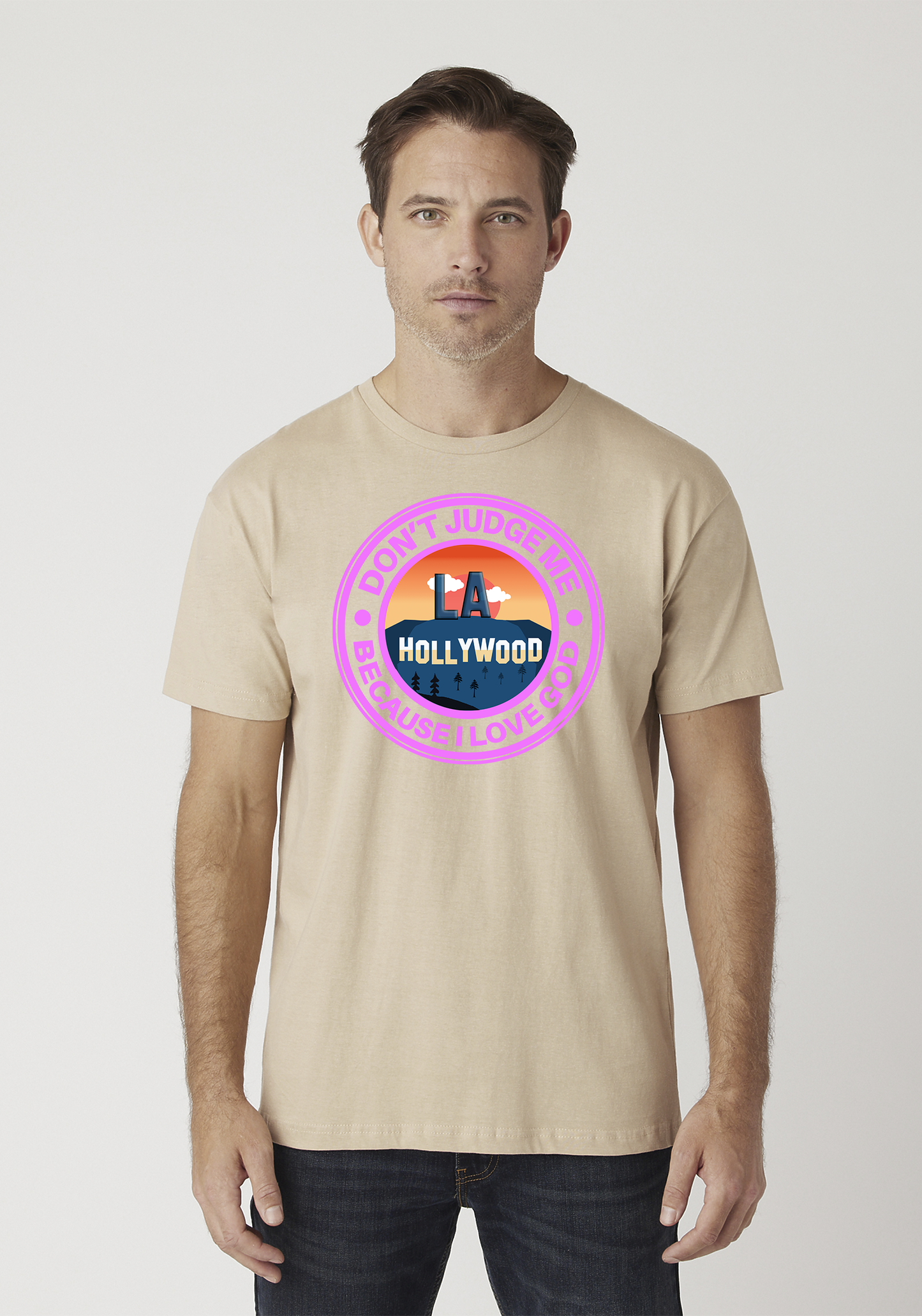 Tan Unisex Faith T-Shirt - Hollywood