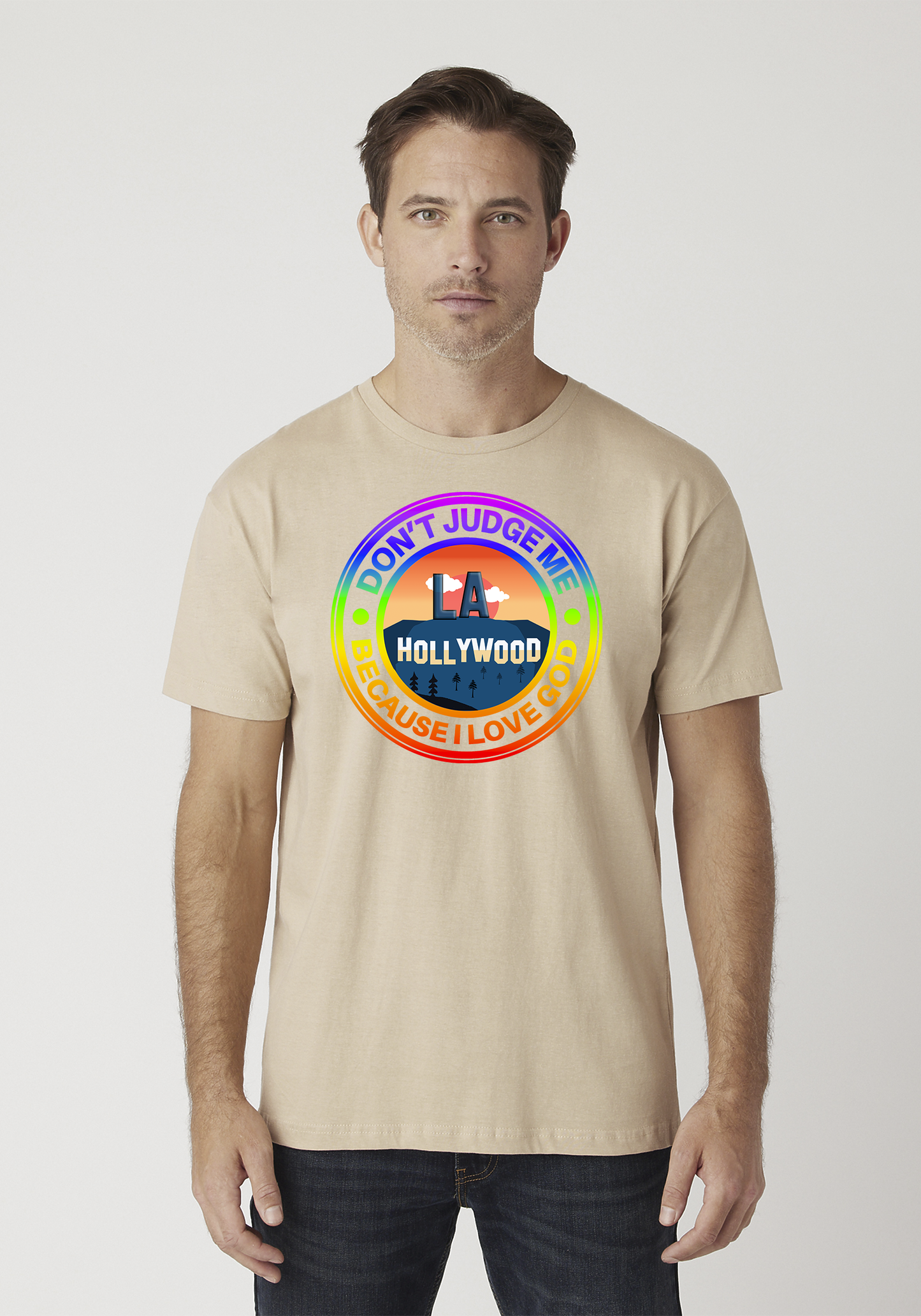 Tan Unisex Faith T-Shirt - Hollywood