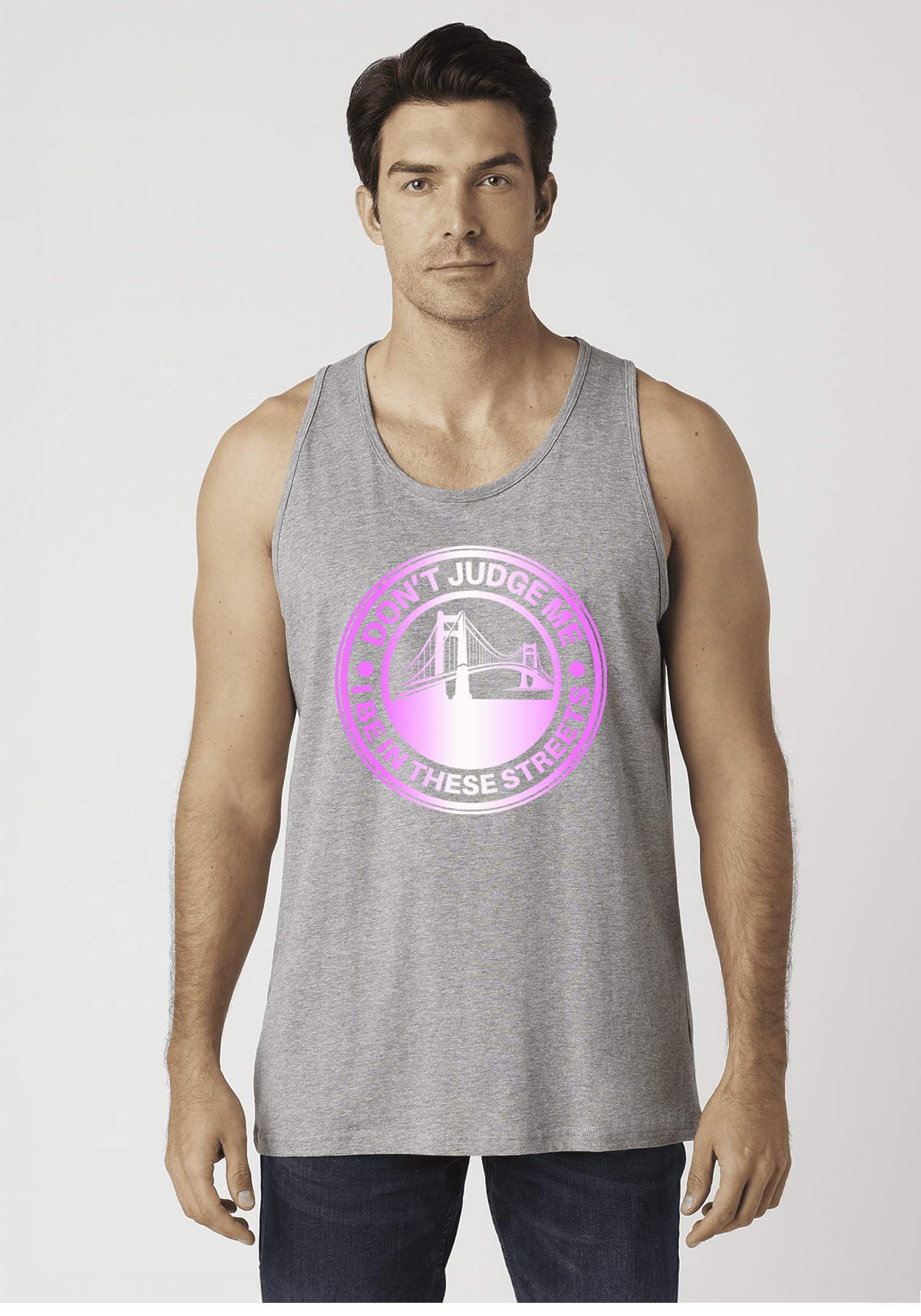 DJMC-UPLOADER:Pink-Gradient:Tank-Tops-Heather-Gray-STREETS-GoldenGate-PinkGradient.png