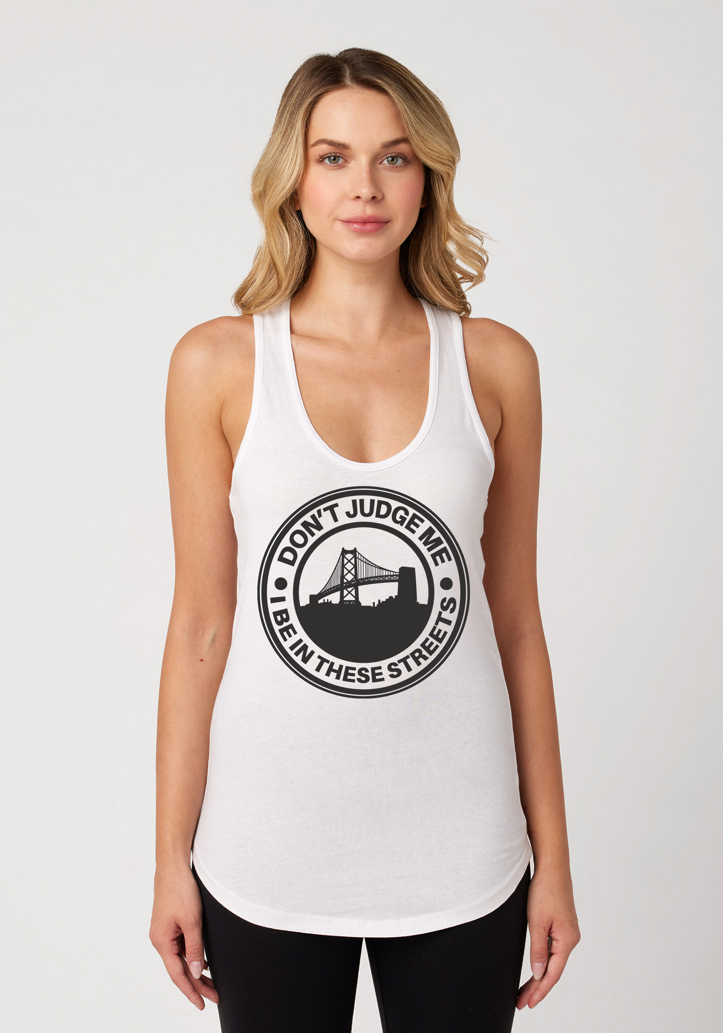 White Women's Racerback Tank - The Town
