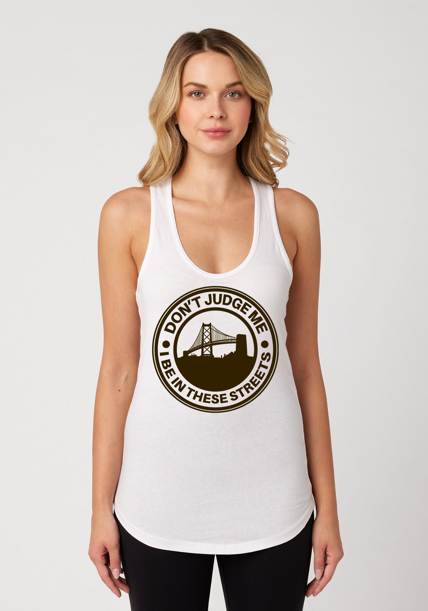 White Women's Racerback Tank - The Town