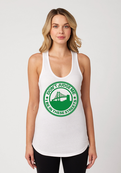 White Women's Racerback Tank - The Town