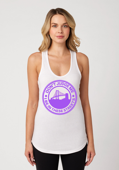 White Women's Racerback Tank - The Town
