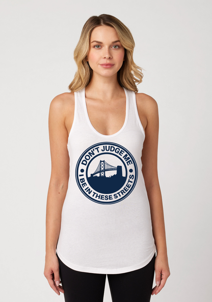 White Women's Racerback Tank - The Town
