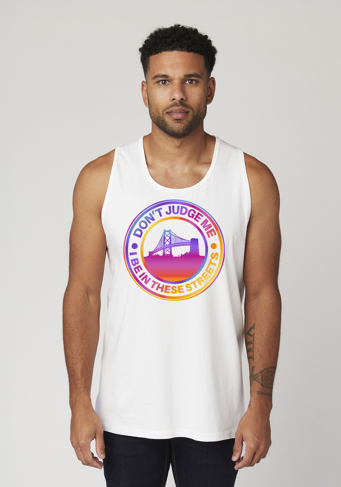 White Men's Tank Top - The Town