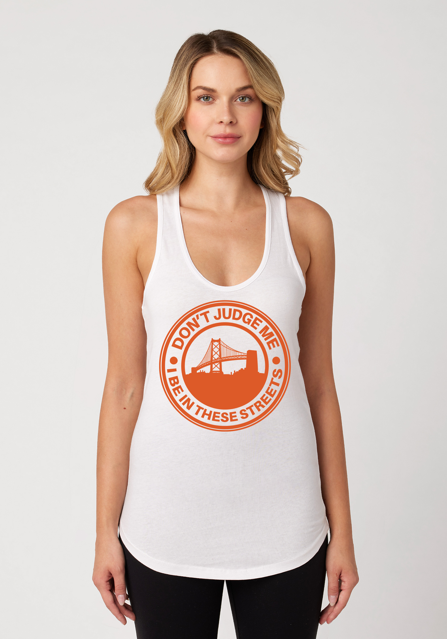 White Women's Racerback Tank - The Town