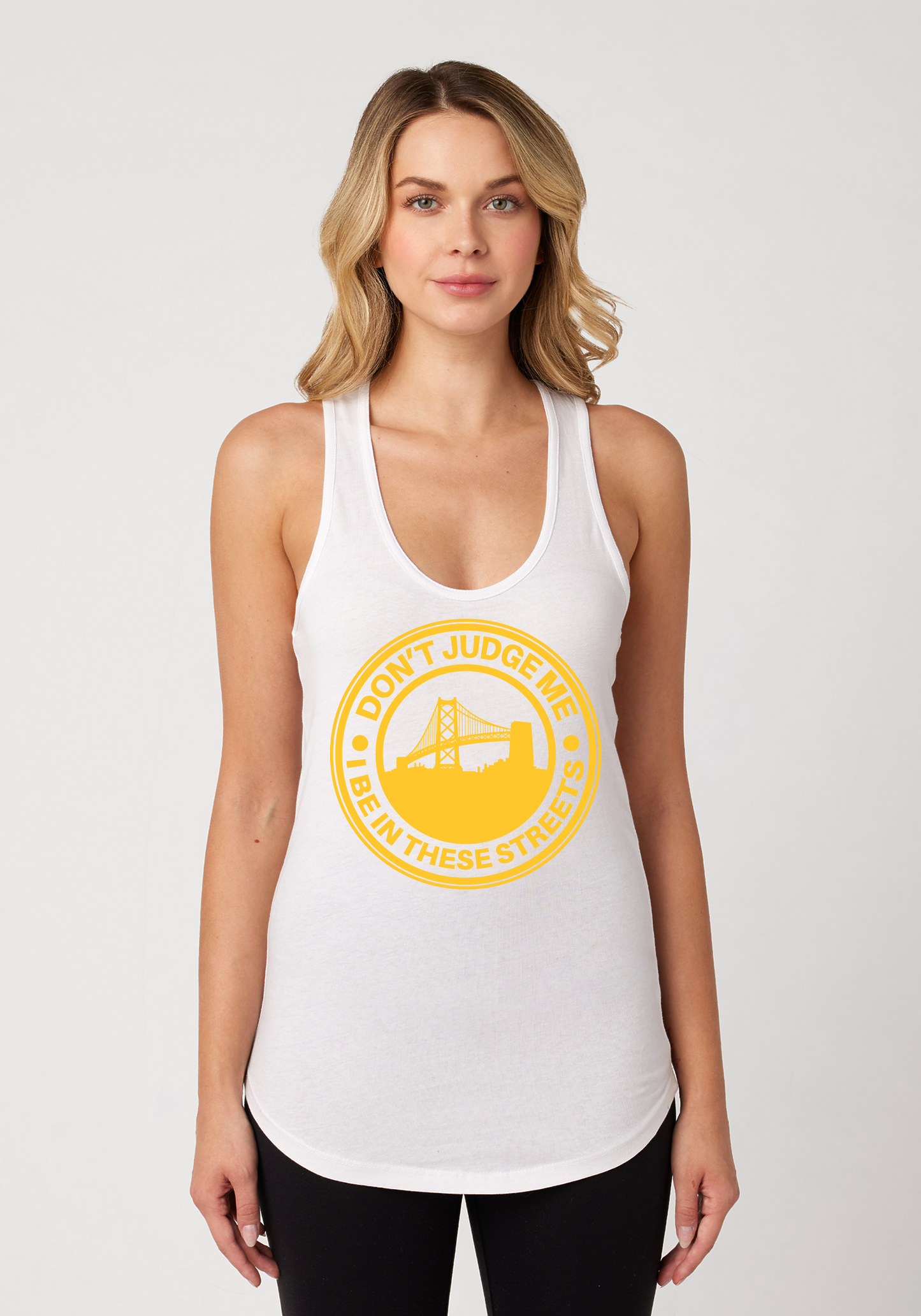 White Women's Racerback Tank - The Town