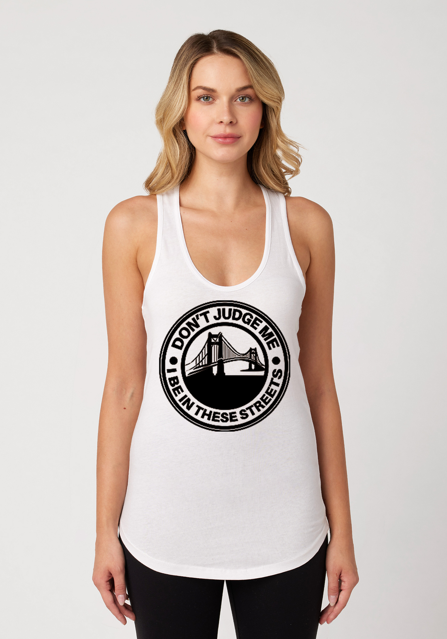 White Women's Racerback Tank - The Bay