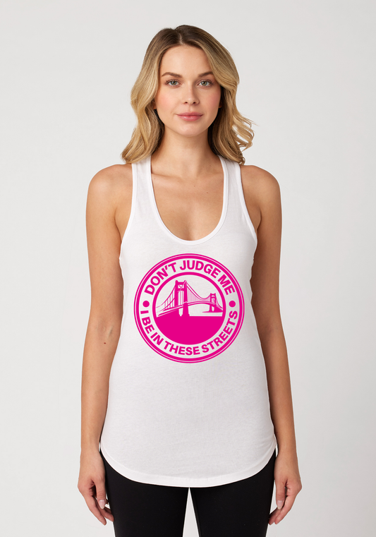 White Women's Racerback Tank - The Bay