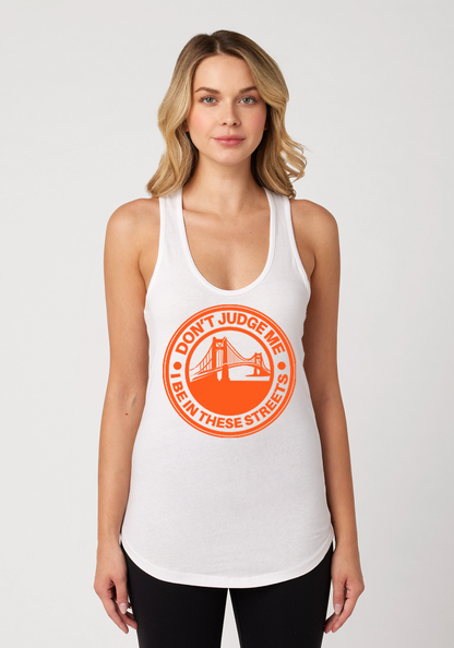 White Women's Racerback Tank - The Bay