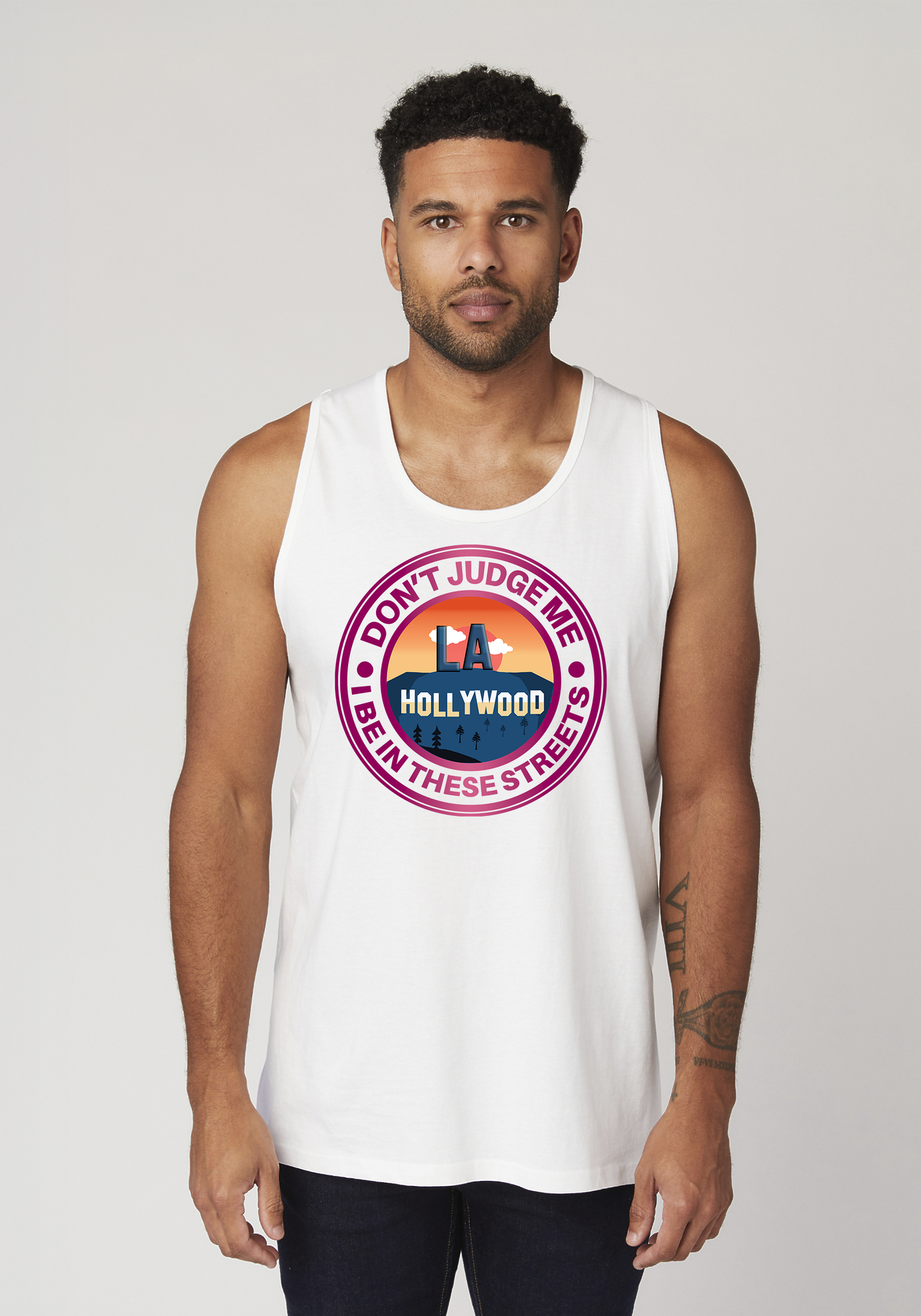 White Men's Tank Top - Hollywood
