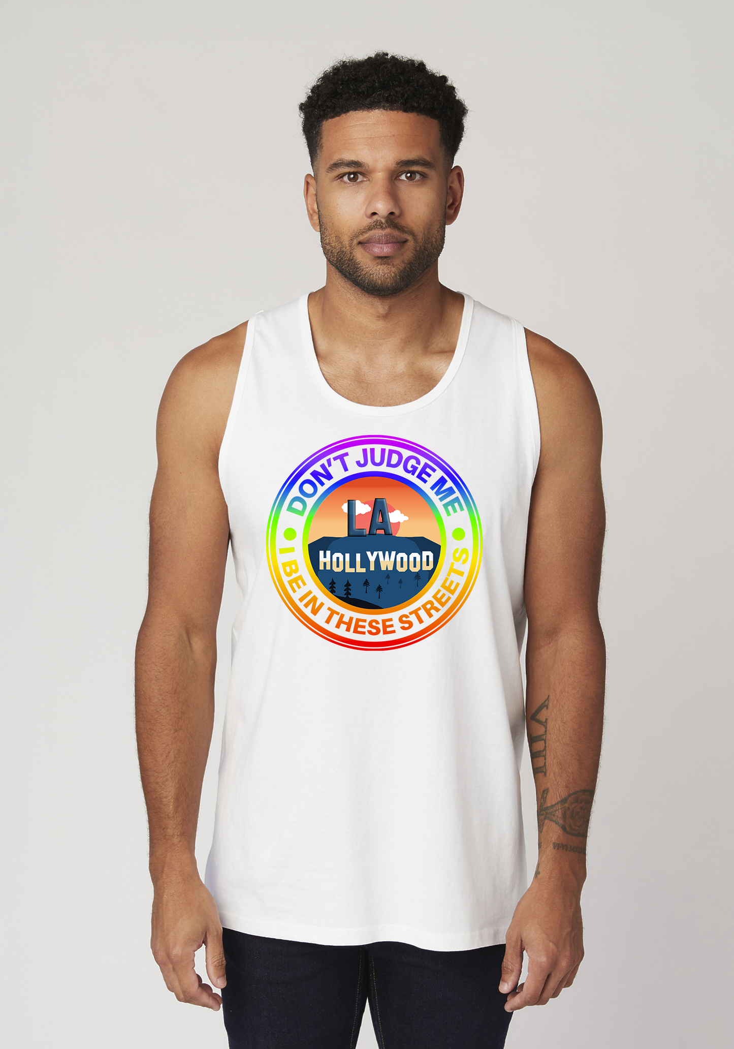 White Men's Tank Top - Hollywood