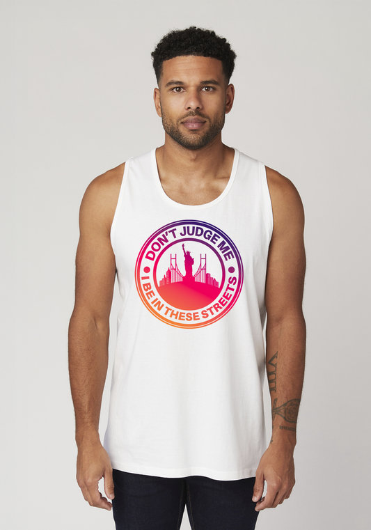 White Men's Tank Top - The City