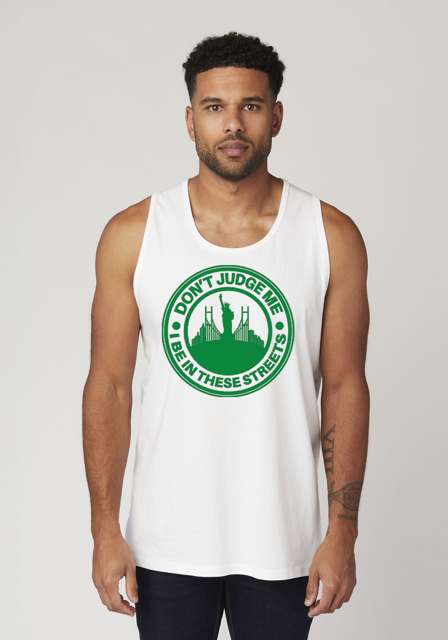 White Men's Tank Top - The City