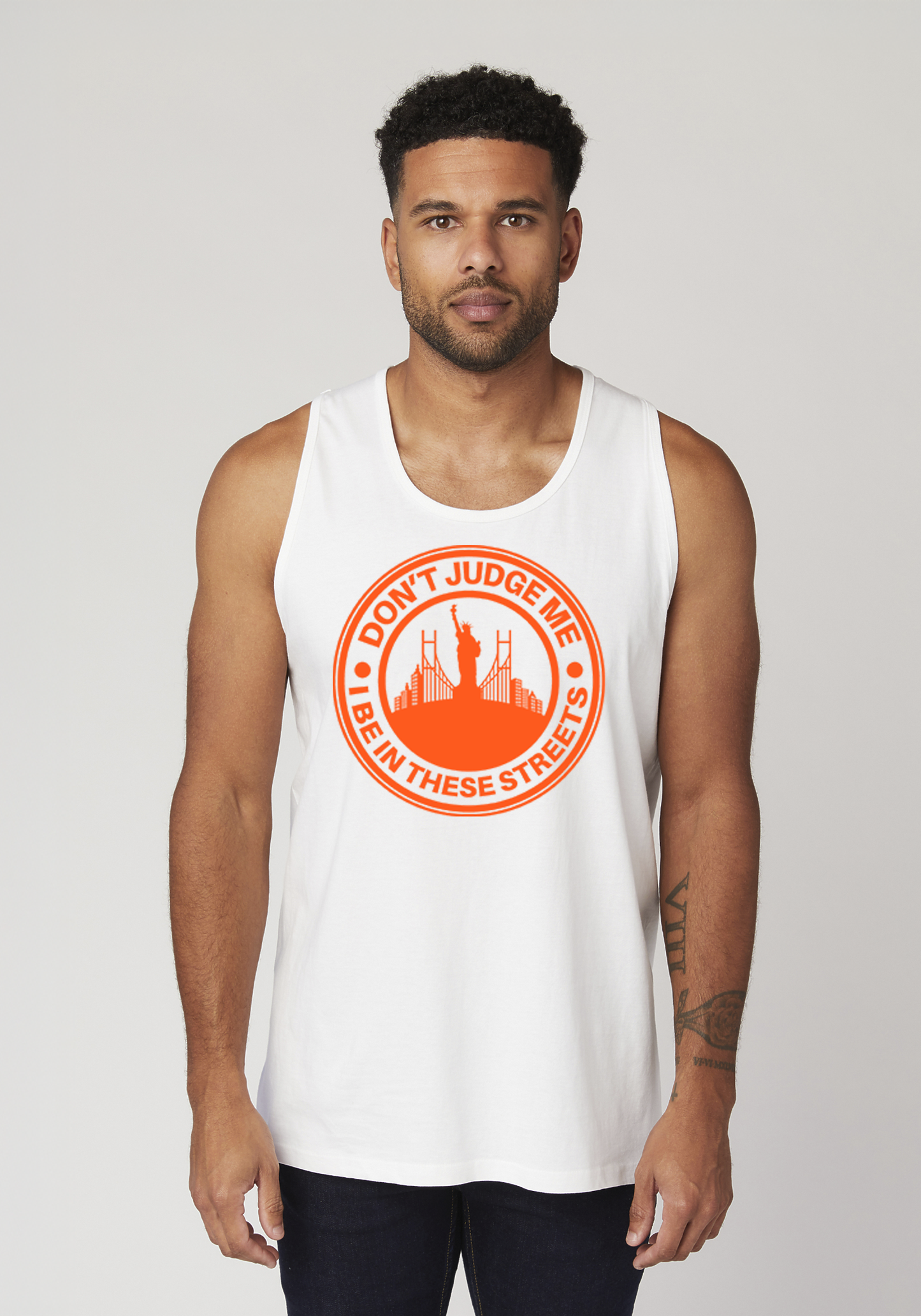 White Men's Tank Top - The City