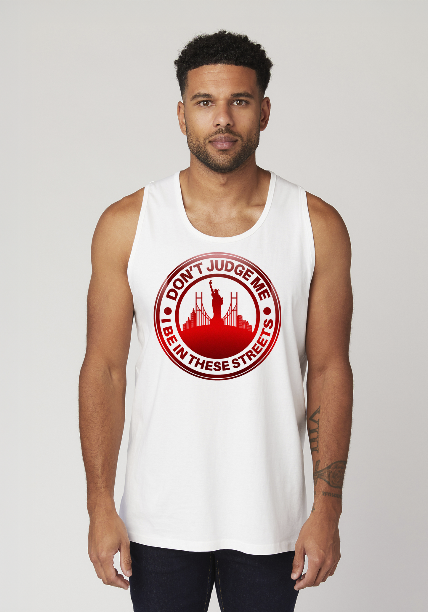 White Men's Tank Top - The City