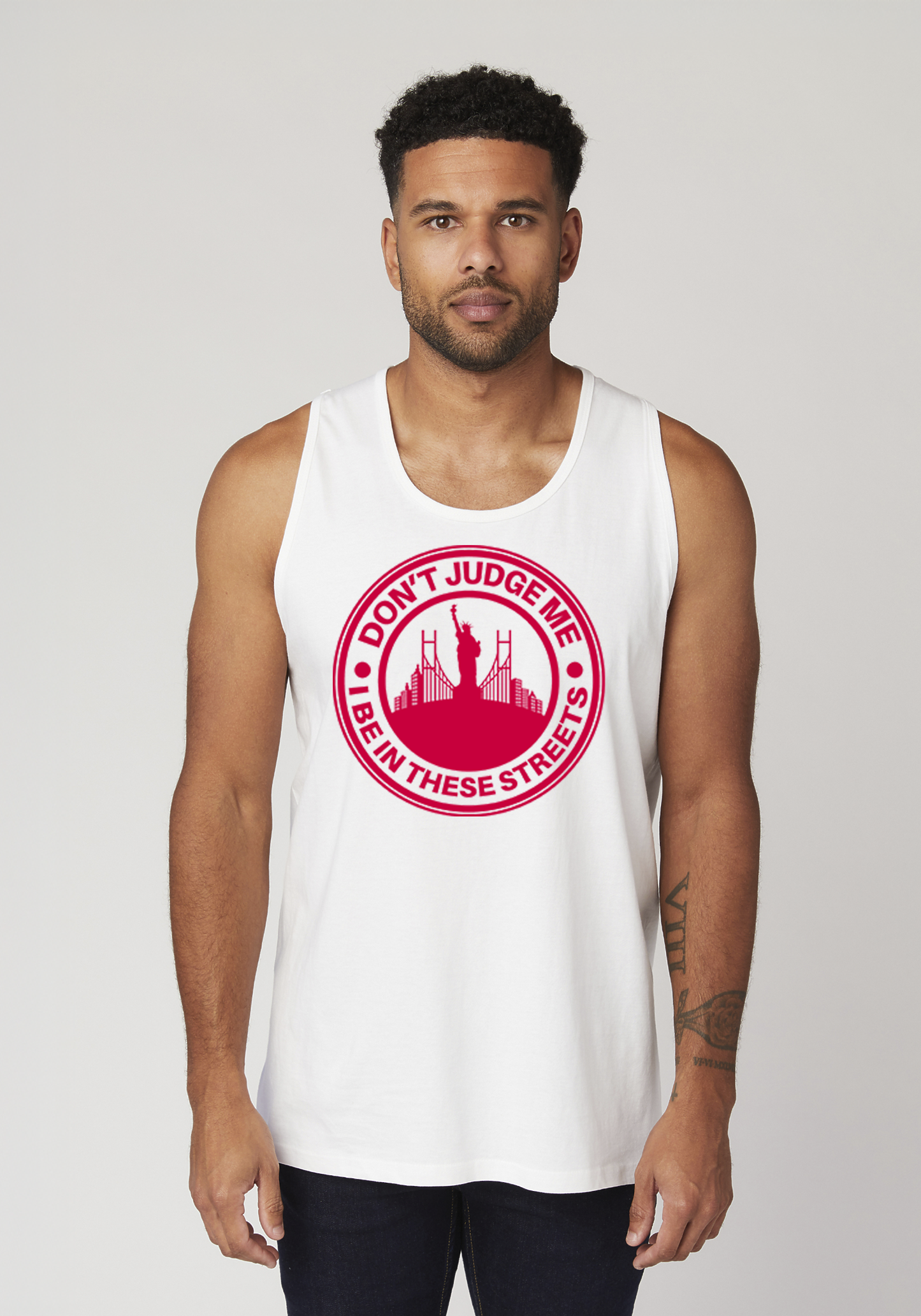 White Men's Tank Top - The City