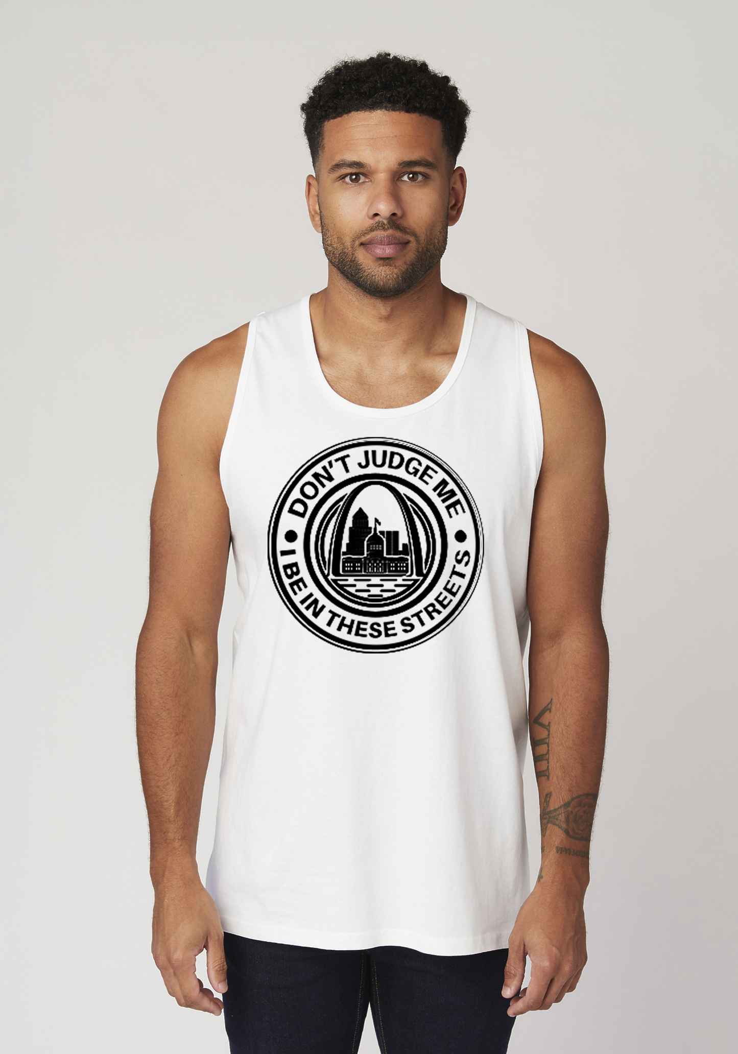White Men's Tank Top - The Lou