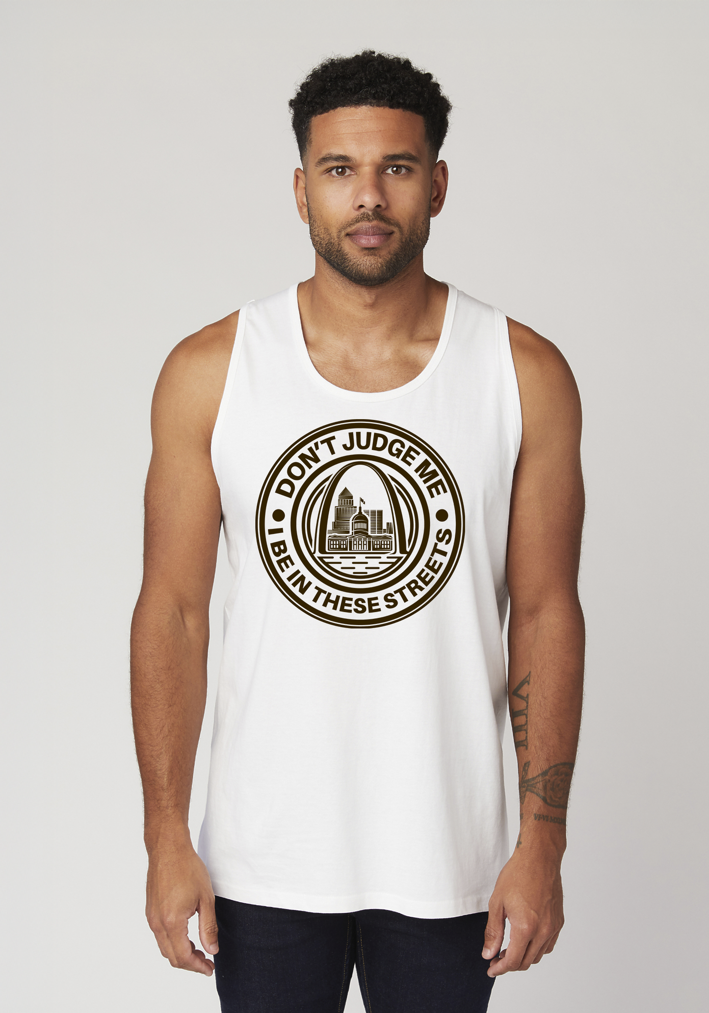 White Men's Tank Top - The Lou