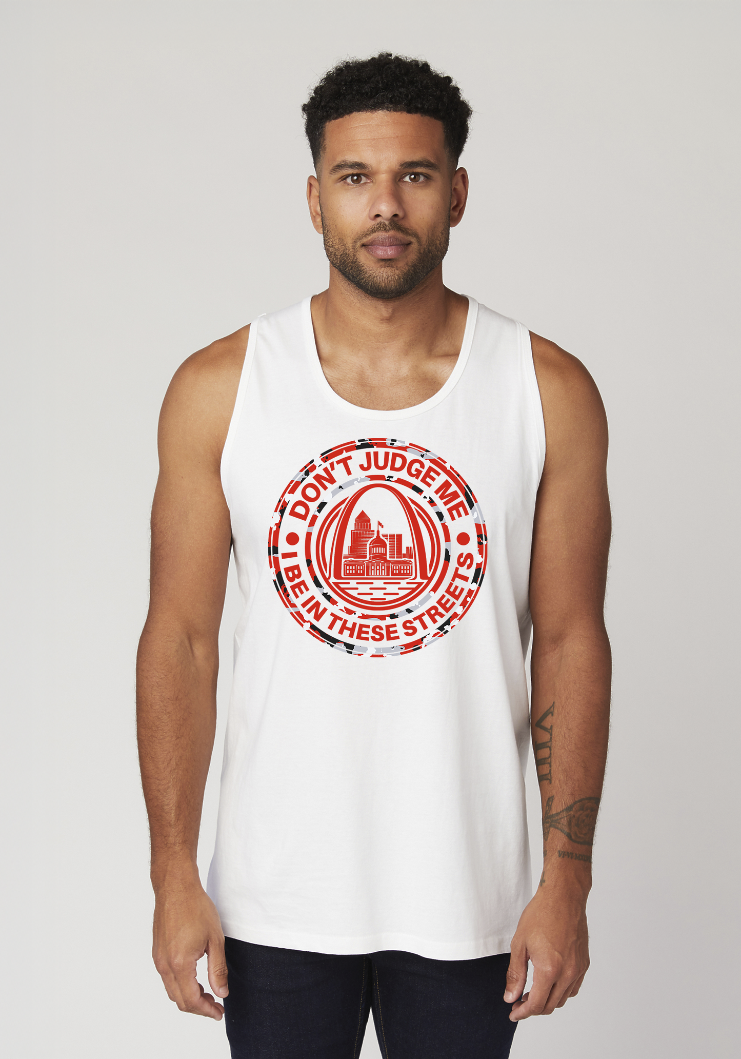 White Men's Tank Top - The Lou