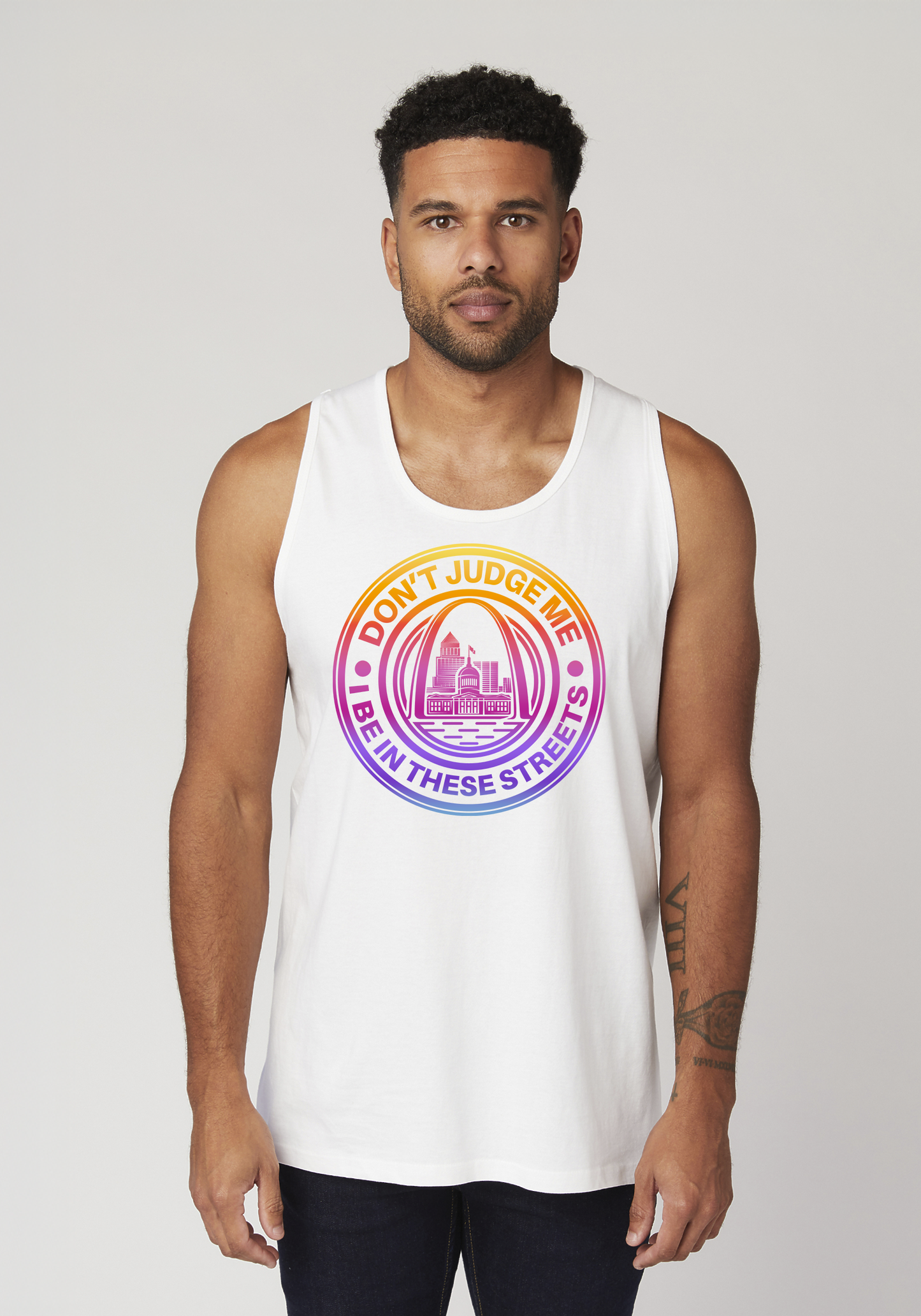 White Men's Tank Top - The Lou