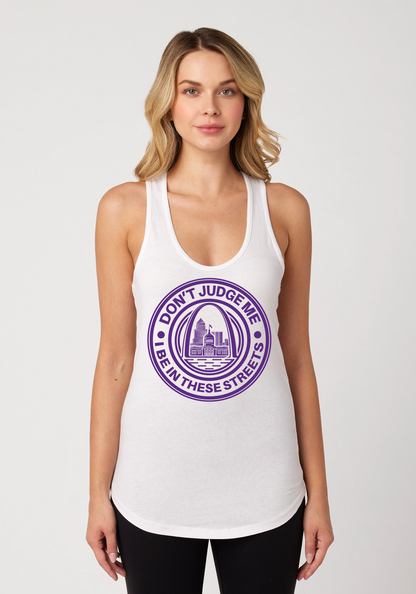 White Women's Racerback Tank - The Lou