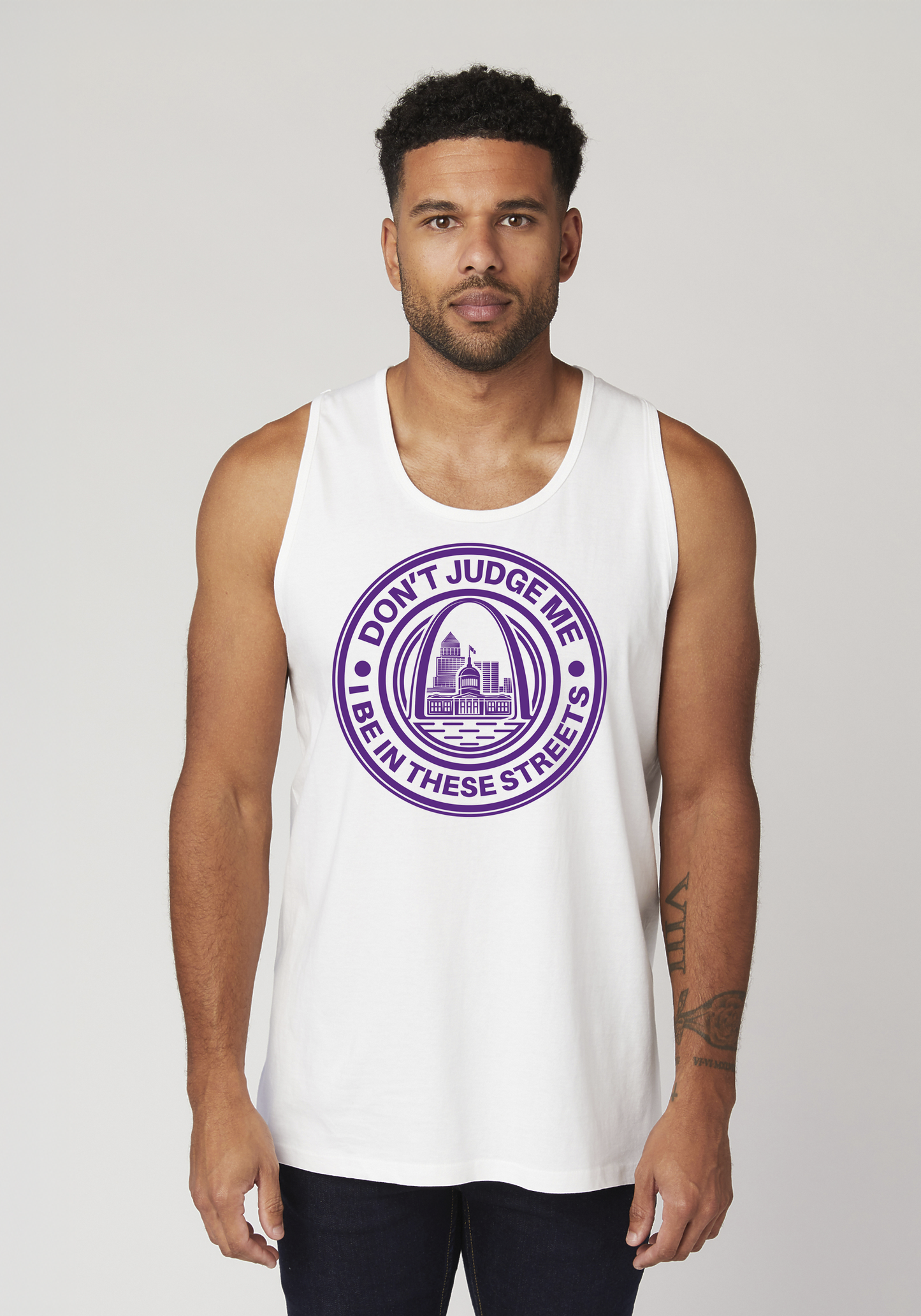 White Men's Tank Top - The Lou