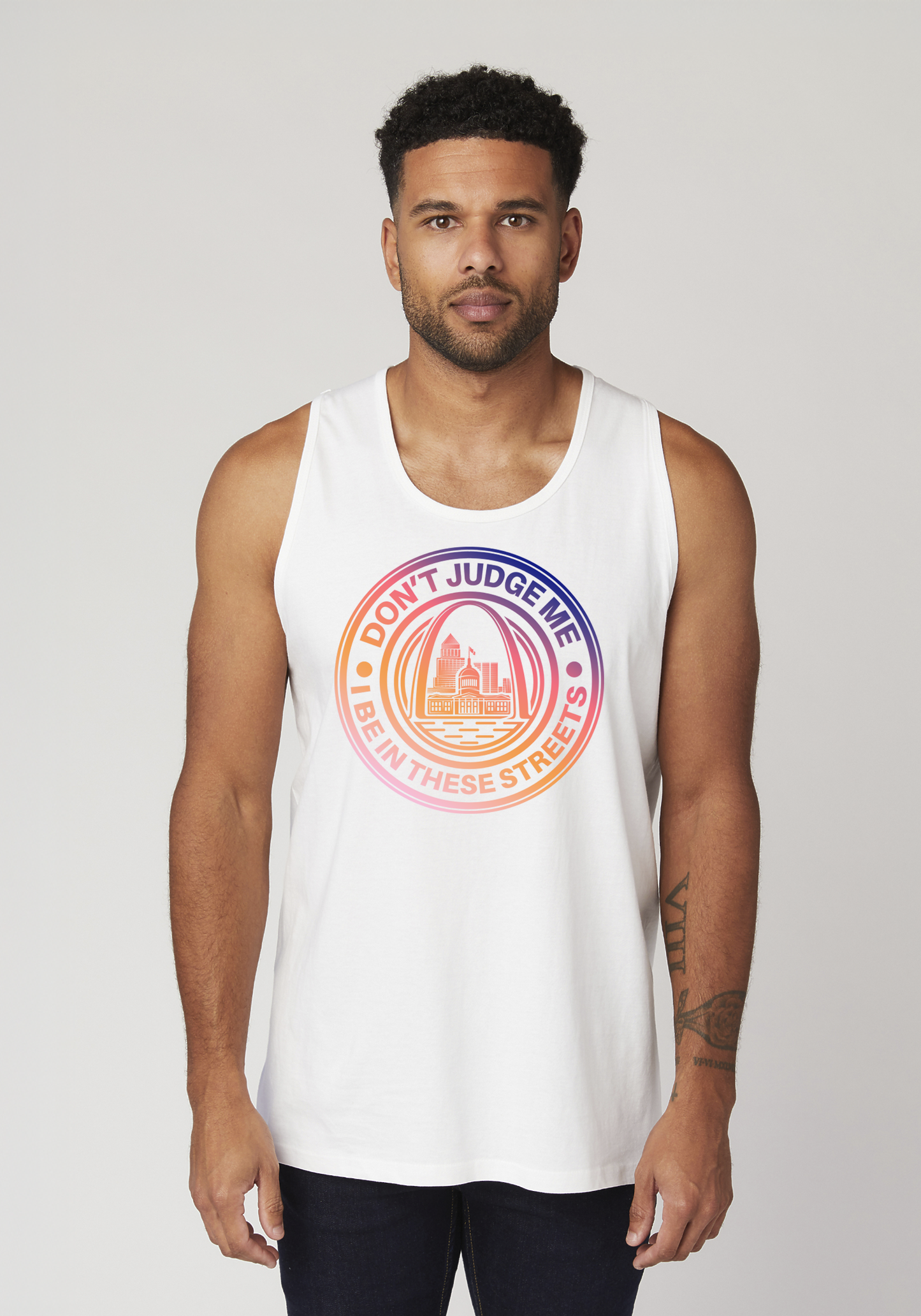 White Men's Tank Top - The Lou