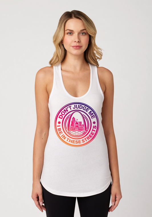 White Women's Racerback Tank - The Lou