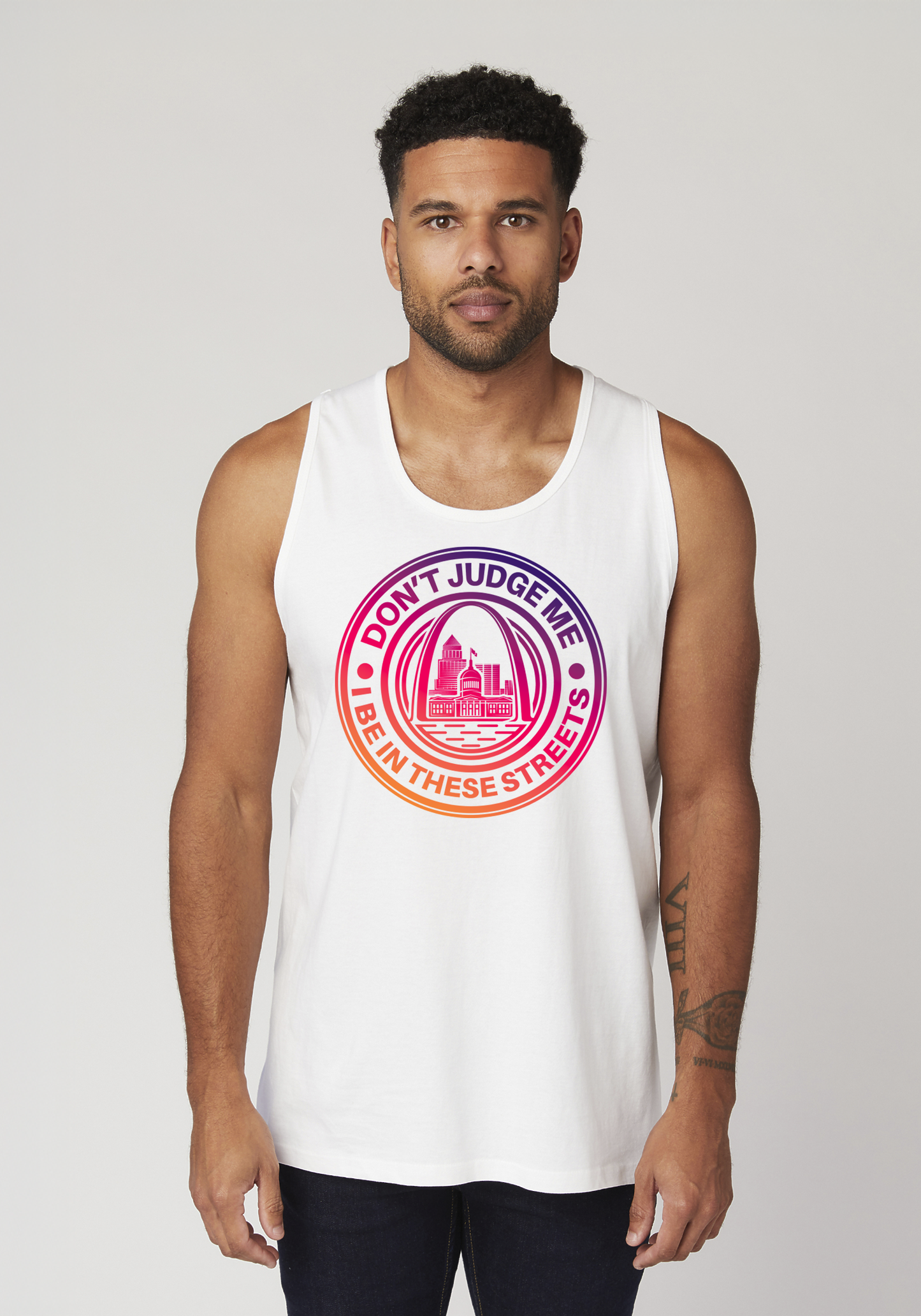 White Men's Tank Top - The Lou
