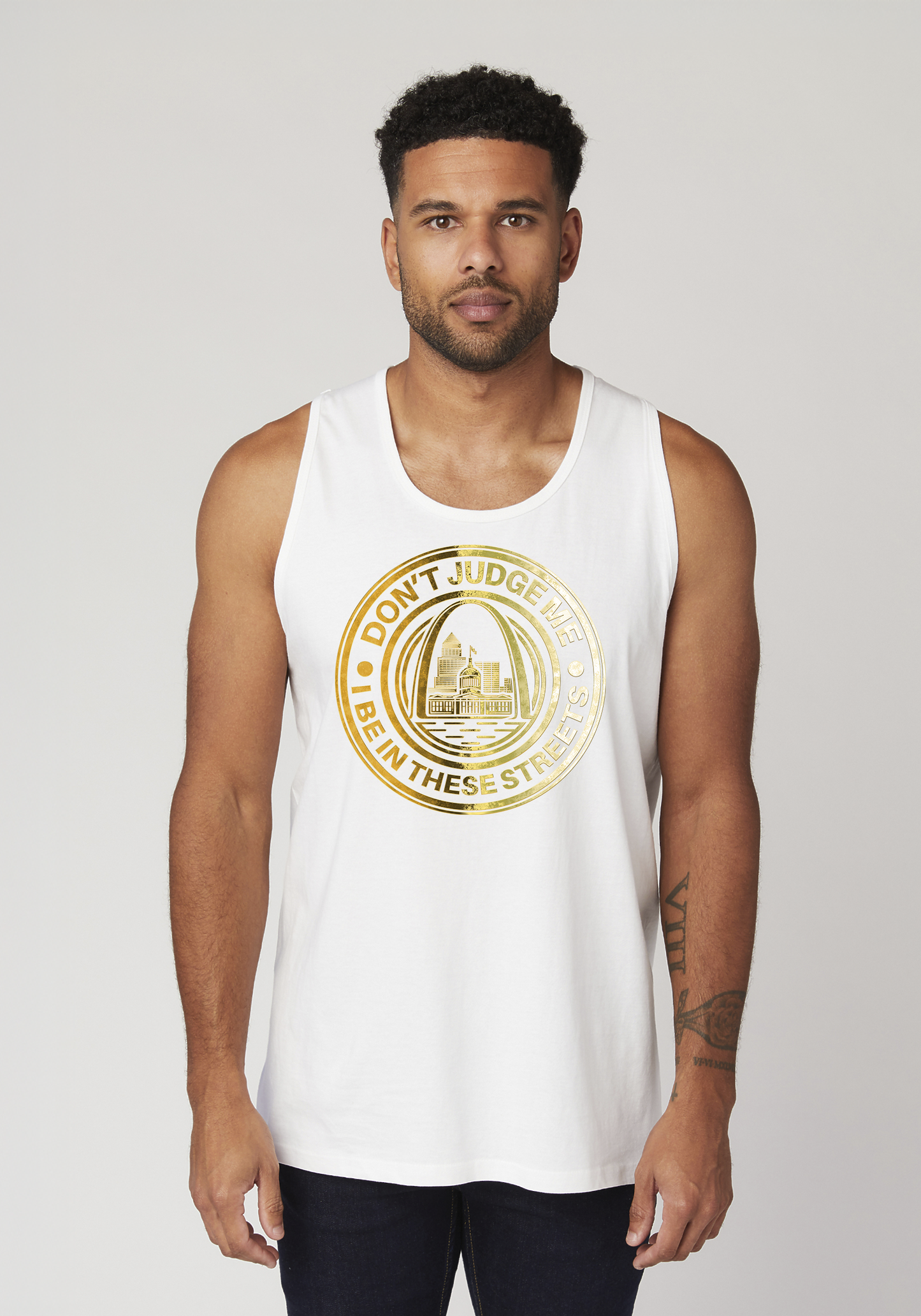 White Men's Tank Top - The Lou