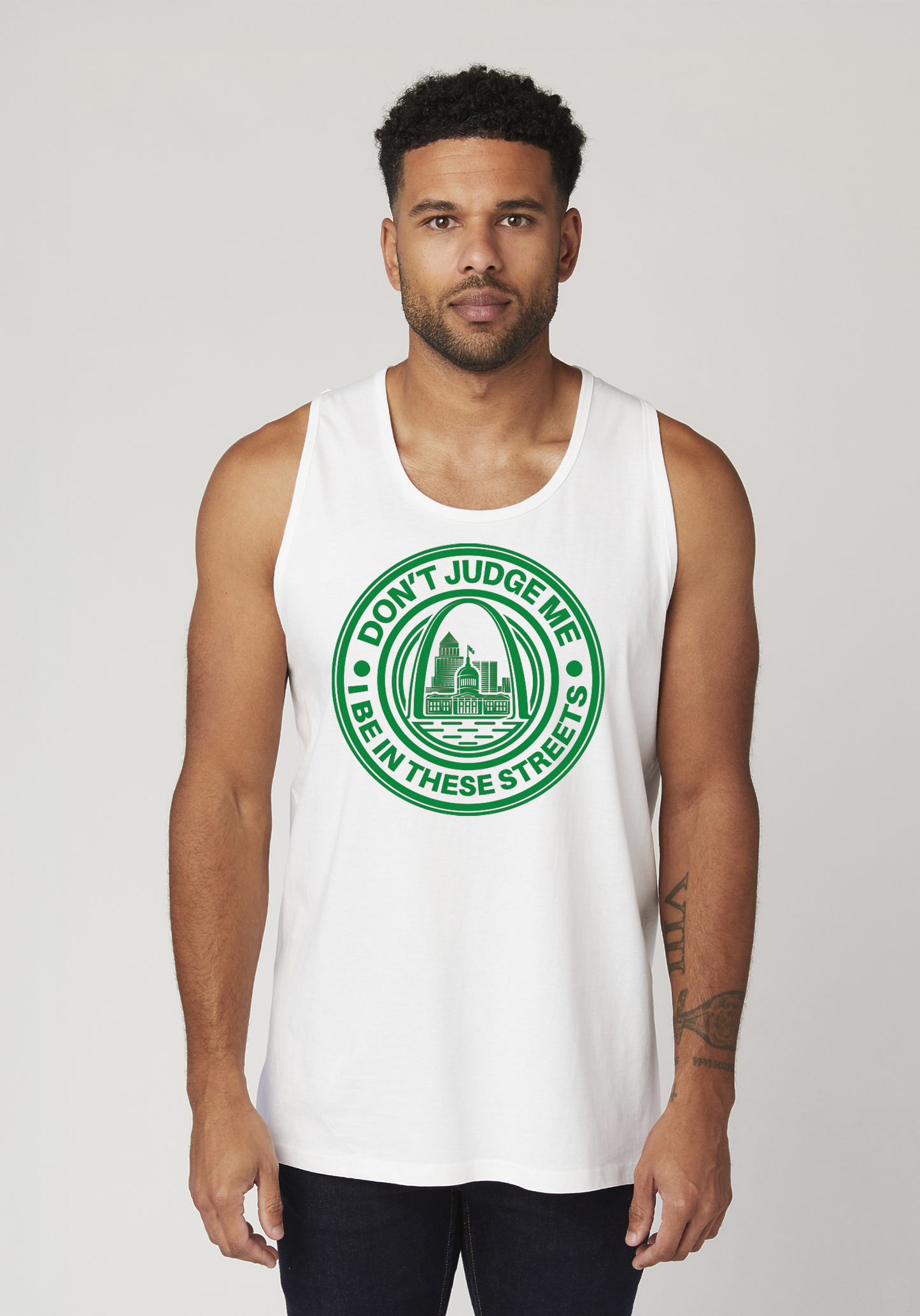 White Men's Tank Top - The Lou