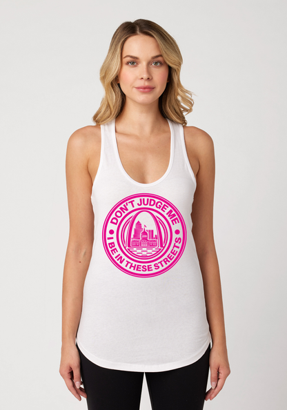 White Women's Racerback Tank - The Lou