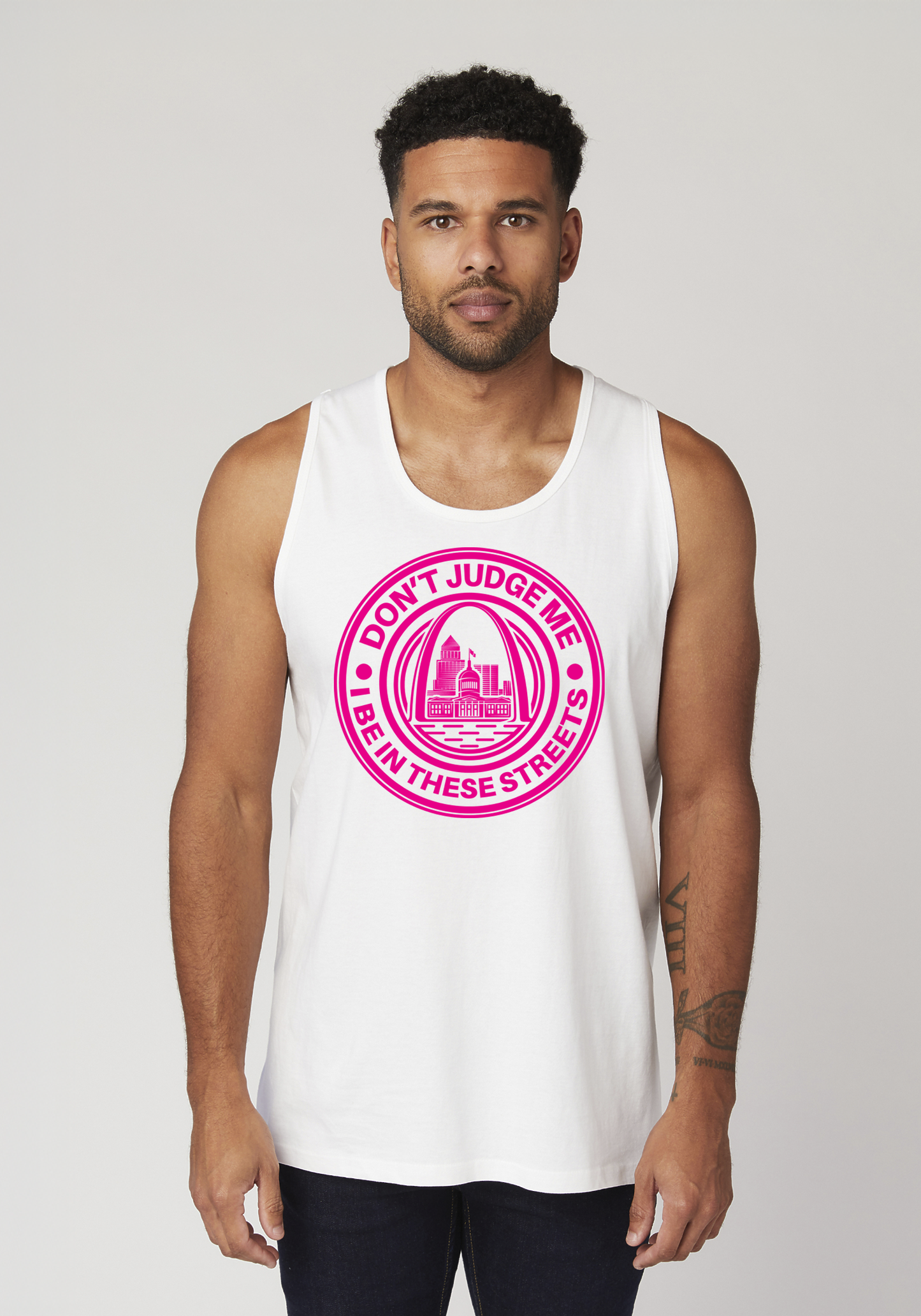 White Men's Tank Top - The Lou
