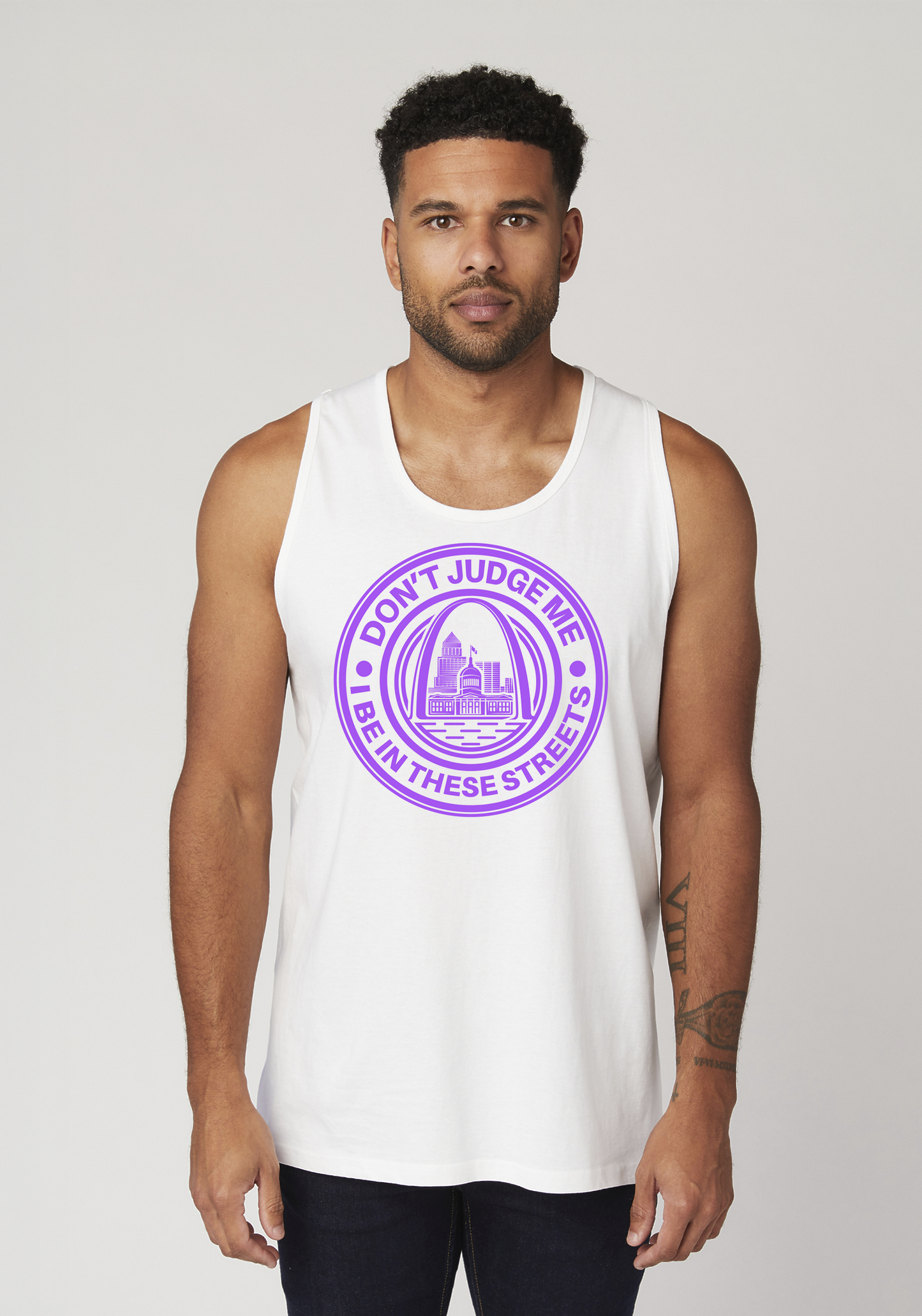 White Men's Tank Top - The Lou