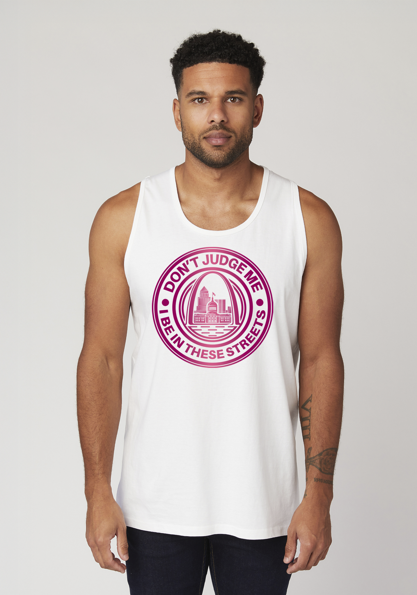 White Men's Tank Top - The Lou