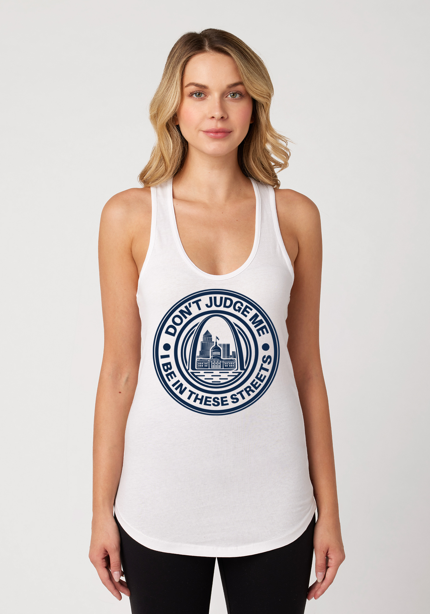 White Women's Racerback Tank - The Lou