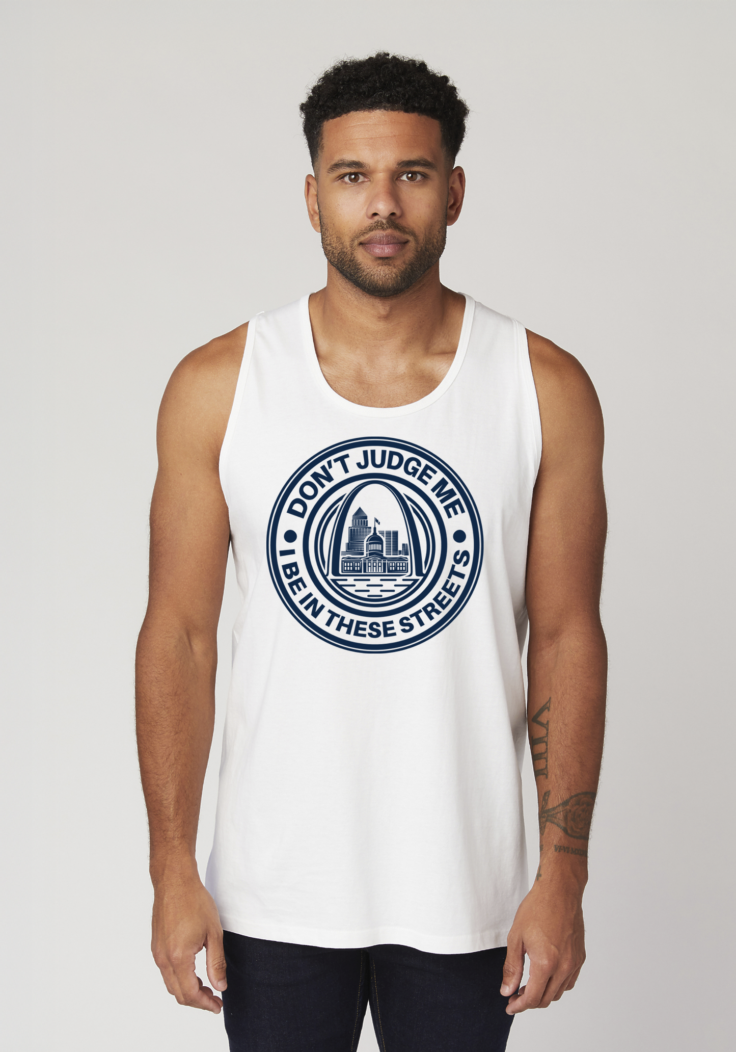 White Men's Tank Top - The Lou