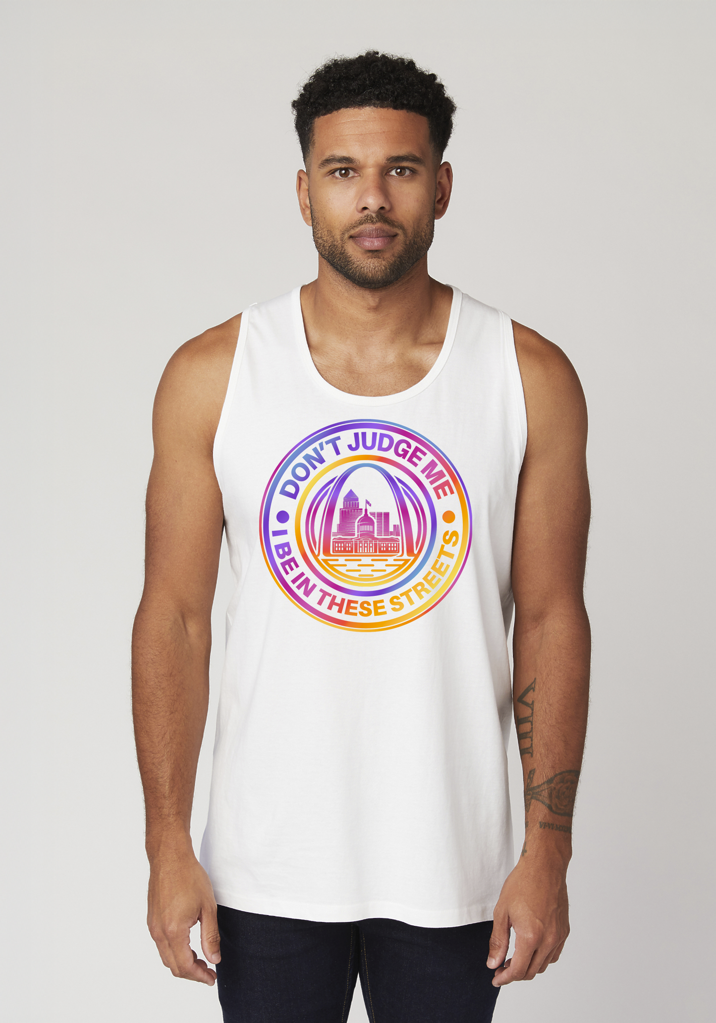 White Men's Tank Top - The Lou