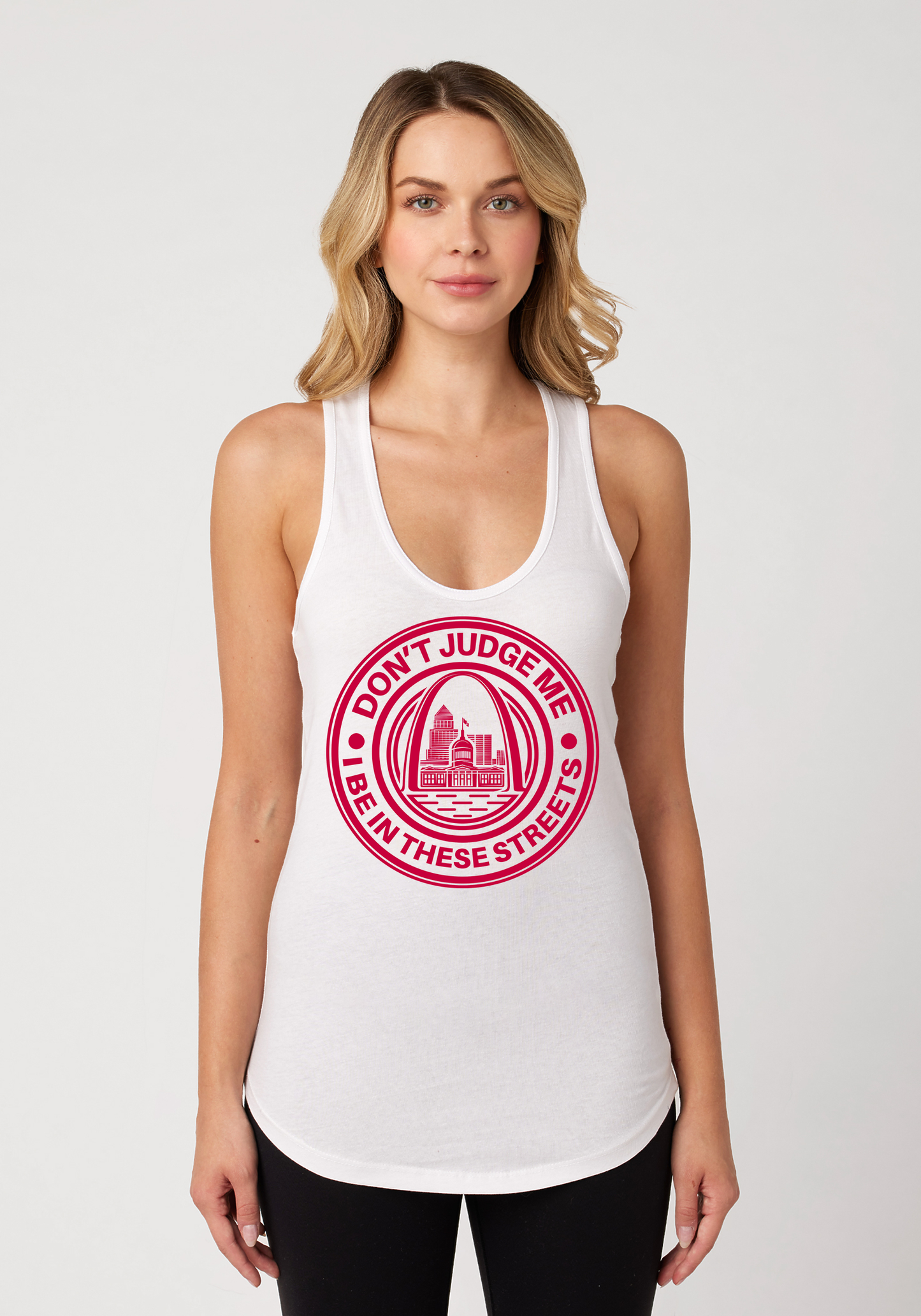 White Women's Racerback Tank - The Lou