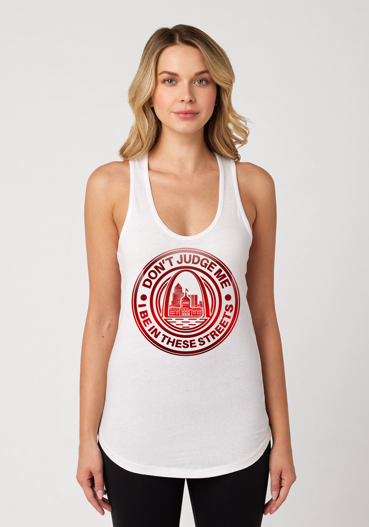 White Women's Racerback Tank - The Lou